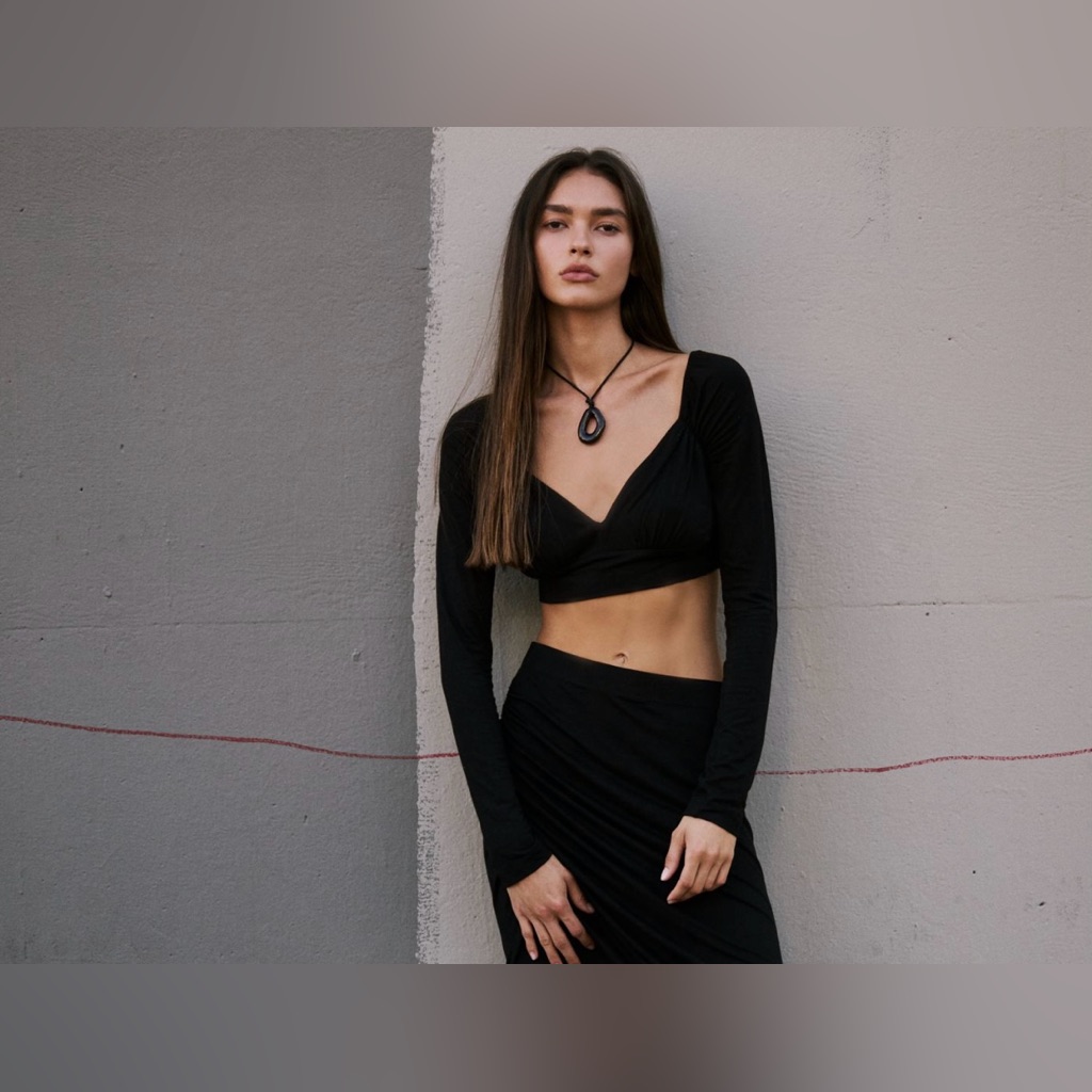 Nwt Free People Salus Medium Top Black Fp Beach New